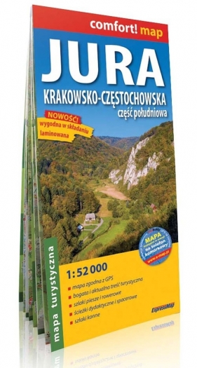 Jura Krakowsko-Częstochowska Część południowa mapa turystyczna