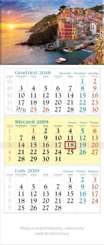 Kalendarz 2019 Trojdzielny Zatoka KT11