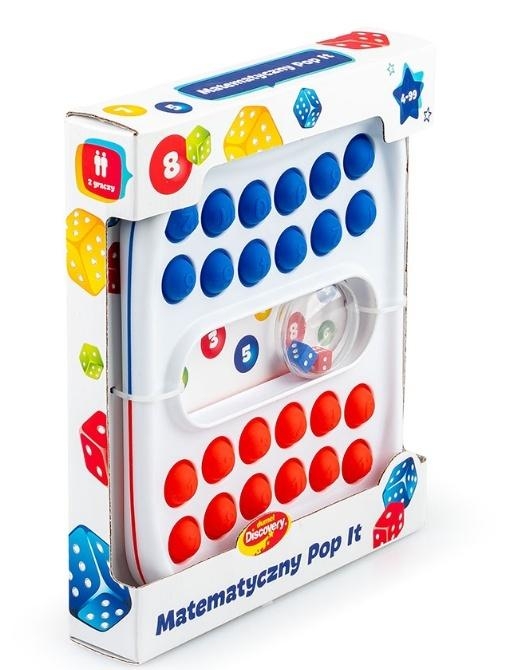 Pop It matematyczny czerwono-niebieski