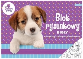 BLOK RYSUNKOWY BIAŁY A4/20k. z pierwsza strona do kolorowania