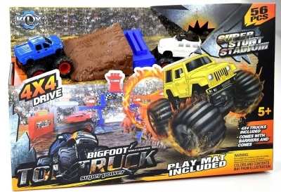 Tor wyścigowy z matą + Monster Trucki