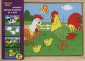 Układanka drewniana Zwierzęta 4x12 (12-H0797)