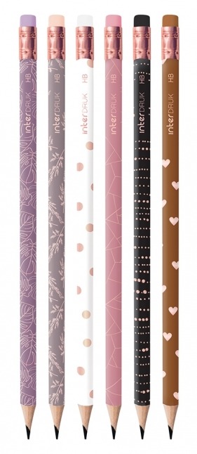 Interdruk, Ołówek z gumką Rose Gold, 1 szt