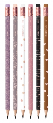 Interdruk, Ołówek z gumką Rose Gold, 1 szt