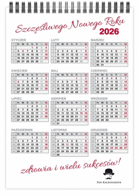 Kalendarz 2026 tygodniowy - Pionowy A5, 1 szt.
