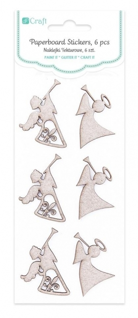 Naklejki tekturowe aniołki 6szt