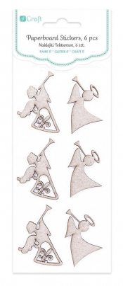 Naklejki tekturowe aniołki 6szt