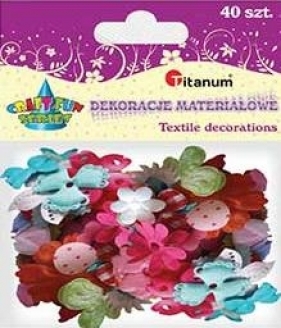 Dekoracje materiałowe kwiaty liście 40 szt. F015 - 284824
