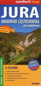 Jura Krakowsko-Częstochowska część południowa mapa turystyczna 1:52 000