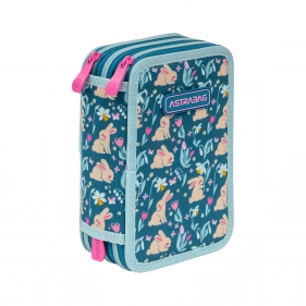 Astrabag, Piórnik Jumbo potrójny z wyposażeniem - Candy Bunny, AC31