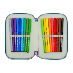 Astrabag, Piórnik Jumbo potrójny z wyposażeniem - Candy Bunny, AC31