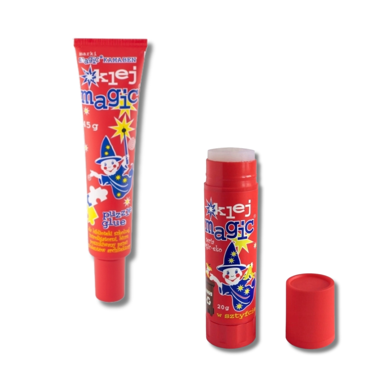 Klej w tubie i w sztyfcie Magic