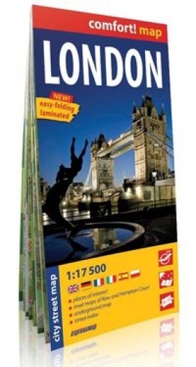 London laminowany plan miasta 1:17 500