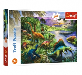 Trefl, Puzzle 200: Drapieżne dinozaury (13281)