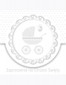 Zaproszenie kwadrat ZKW 120x120 Chrzest nr 56257 Dziecięce - Baby, Chłopiec,