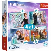 Trefl Puzzle 4w1 Kraina Lodu