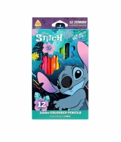 Coolpack, Kredki ołówkowe Trójkątne Jumbo Disney Blue 12 kol. - Stitch (54816PTR)