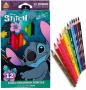 Coolpack, Kredki ołówkowe Trójkątne Jumbo Disney Blue 12 kol. - Stitch (54816PTR)