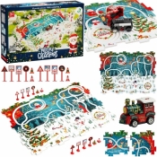 Kolejka tor puzzle świąteczne 25el