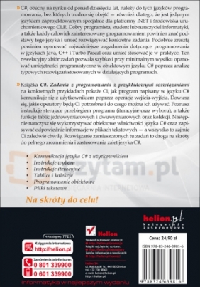 C# Zadania z programowania z przykładowymi rozwiązaniami - Kubiak Mirosław J.