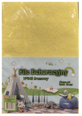 Filc dekoracyjny - Kremowy/żółty 20x30