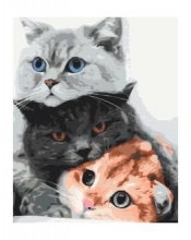 Malowanie po numerach: Koty mruczą (40 x 50 cm)