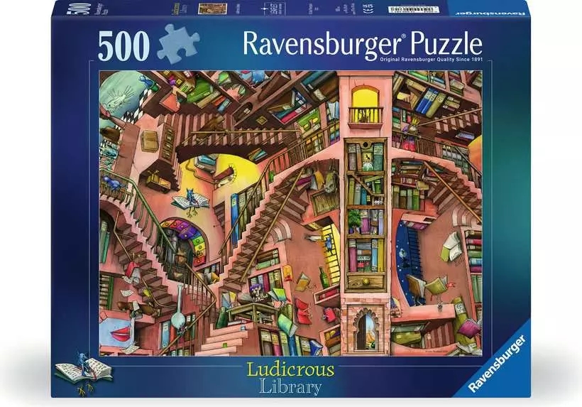 <img src='https://webimage.pl/pics/817/6/d4005555006817.png' style='height:440px' /> Ravensburger, Puzzle 500: Fantastyczna biblioteka (12000681)