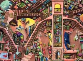 Ravensburger, Puzzle 500: Fantastyczna biblioteka (12000681)