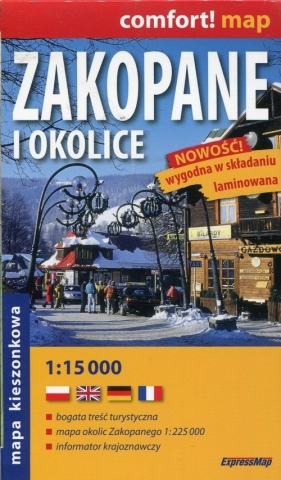 Zakopane i okolice mapa kieszonkowa 1:15 000