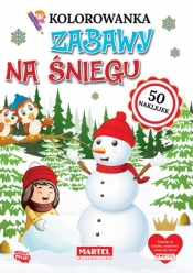 Kolorowanka z naklejkami. Zabawy na śniegu - Opracowanie zbiorowe