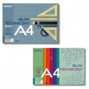 Pakiet blok techniczny biały i kolorowy premiium. A4/ 10 arkuszy