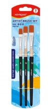 Pędzle płaskie 8, 10, 12 3szt