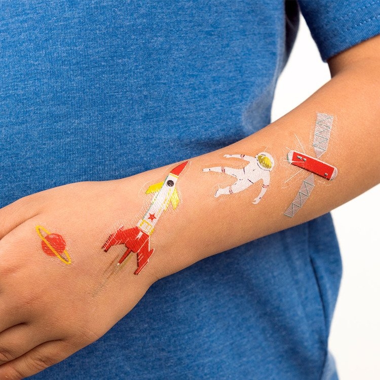 Tatuaże zmywalne dla dzieci, Era Kosmiczna (28323)