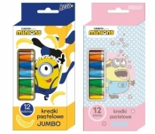 Kredki pastelowe Jumbo 12 kolorów - Minionki