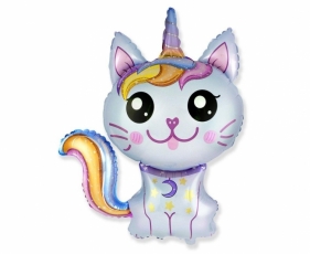 Balon foliowy 61cm Magiczny kot niebieski