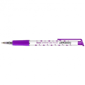 Długopis automatyczny w gwiazdki Superfine - fioletowy (TO-069 52)