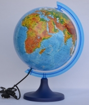 Globus fizyczny, podświetlany 250 mm