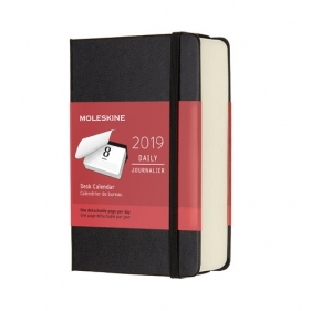 Kalendarz 2019 dzienny Moleskine 12M na biurko, twarda oprawa, czarny