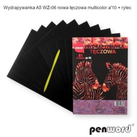 Wydrapywanka tęczowa A5 10 arkuszy WZ-06