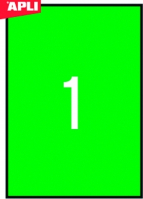 Etykieta samoprzylepna Apli A4 - zielony 21 x 29,7 cm (AP2881)