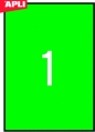 Etykieta samoprzylepna Apli A4 - zielony 21 x 29,7 cm (AP2881)