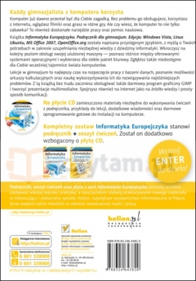 Informatyka Europejczyka Podręcznik Edycja Windows Vista (Uszkodzona okładka) - Pańczyk Jolanta