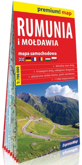 Rumunia i Mołdawia mapa samochodowa 1:700 000