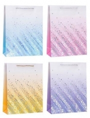 Torebka ozdobna 31x42x12cm hot-stamp mix ROZETTE