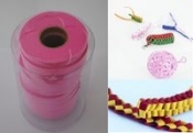 Wstążki filcowe 0,5cm. x 6m kolor różowy 13 sztuk