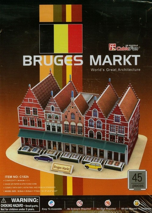 Puzzle 3D: Rynek w Brugii (C182H)