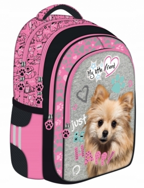 Plecak szkolny, My Little Friend Pink Dog