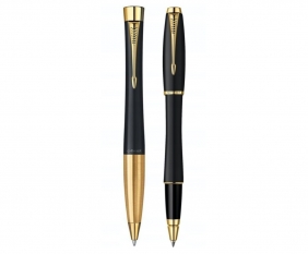 Zestaw Parker: Urban Duo Czarny GT, pióro kulkowe i długopis (P-2093382)