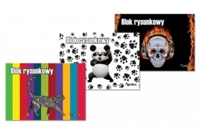 Blok rysunkowy A4 20 kartek biały mix