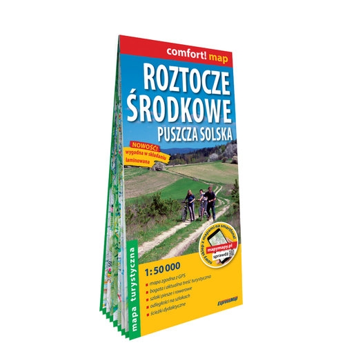 Roztocze Środkowe, Puszcza Solska laminowana mapa turystyczna 1:50 000